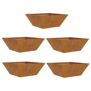 Ghivece Metalice Oțel Coroziv 40 x 40 x 15 cm Inserții Decorativa - Img 2