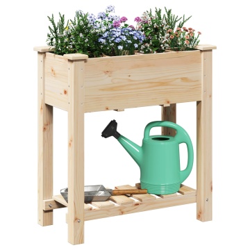 Ghiveci de grădină cu grile 71x37x76 cm din lemn masiv de pin - Img 3