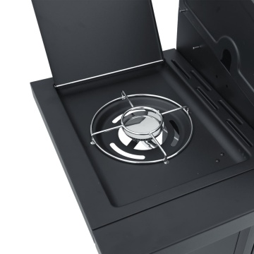 Grătar pe gaz cu 5 arzătoare, negru, oțel vopsit electrostatic - Img 6