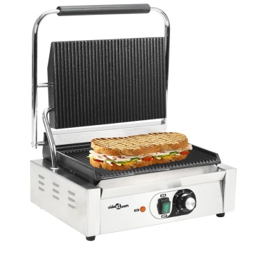 Grill Panini cu striații, 43x30,5x20 cm, 2200 W - Img 1
