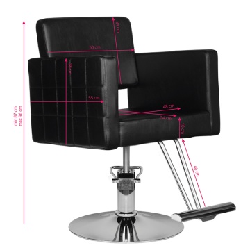 Hair System HS33 scaun de coafura negru - Img 5