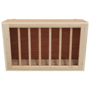 Hrănitor pentru fân de iepuri, 37x18,5x23 cm, lemn masiv brad - Img 3