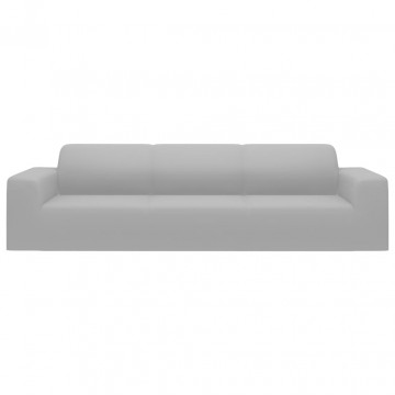 Husă elastică pentru canapea cu 4 locuri poliester jersey gri - Img 7