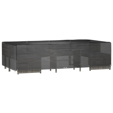 Husă pentru mobilier grădină, 12 ocheți, 315x160x75 cm, pătrat - Img 2
