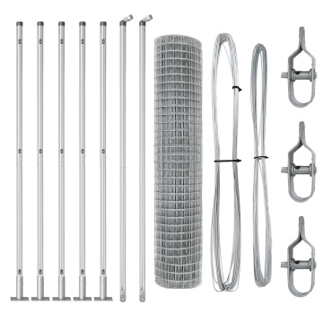 Împrejmuirea Euro de la cu 7 stâlpi flanșați 1.5x10 m Oțel galvanizat - Img 2