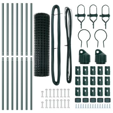 Împrejmuirea Euro Set de 2 Verde Oțel vopsit electrostatic - Img 3