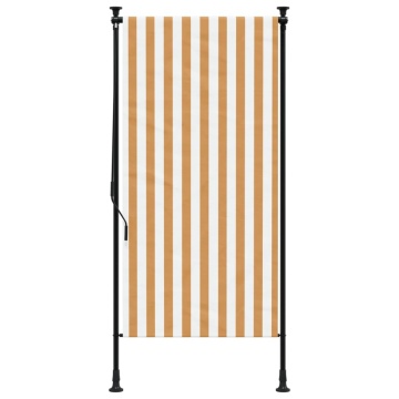 Jaluzea rulou de exterior portocaliu/alb 120x270 cm textil/oțel - Img 3