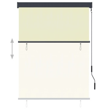 Jaluzea tip rulou de exterior, crem, 120 x 250 cm - Img 3