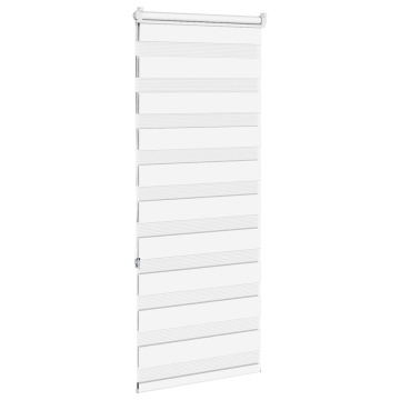 Jaluzea tip zebra alb lățime țesătură 55,9 cm poliester - Img 4