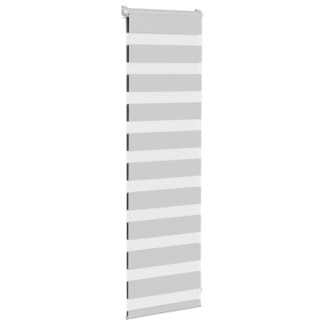 Jaluzea tip zebra gri deschis lățime țesătură 35,9 cm poliester - Img 3