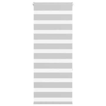 Jaluzea tip zebra gri deschis lățime țesătură 55,9 cm poliester - Img 1