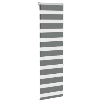 Jaluzea tip zebra gri închis lățime țesătură 35,9 cm poliester - Img 3