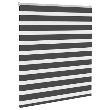 Jaluzea tip zebra neagră lățime țesătură 120,9 cm poliester - Img 3
