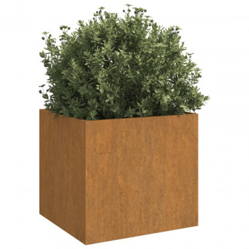 Jardinieră, 32x30x29 cm, oțel corten - Img 3