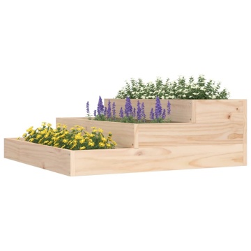 Jardinieră, 78x78x27 cm, lemn masiv de pin - Img 3