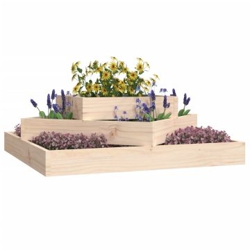 Jardinieră, 83x83x27 cm, lemn masiv de pin - Img 3