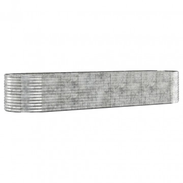 Jardinieră, argintiu, 396x100x68 cm, oțel vopsit electrostatic - Img 2