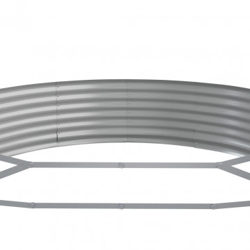 Jardinieră argintiu 523x140x36 cm oțel vopsit electrostatic - Img 6
