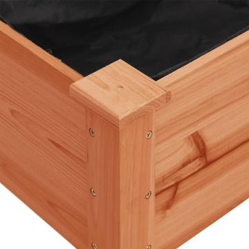 Jardinieră cu roți & căptușeală maro 71x37x76cm lemn masiv brad - Img 4