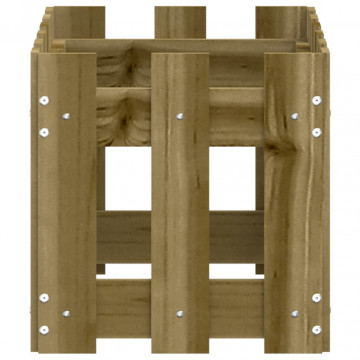 Jardinieră grădină design gard 60x30x30cm lemn de pin impregnat - Img 5