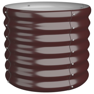 Jardinieră grădină maro 40x40x36 cm oțel vopsit electrostatic - Img 2