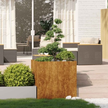 Jardinieră Rusty 80x80x80 cm Oțel pentru intemperii - Img 3