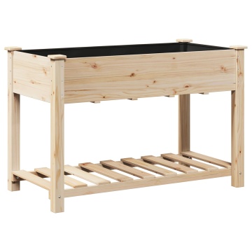 Jardiniere cu Raft 115x59x76 cm Lemn Solid de Brad - Img 2