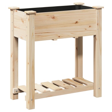Jardiniere cu raft 71x37x76 cm Lemn masiv de brad - Img 2