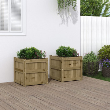 Jardiniere de gradina , 2 buc., lemn de pin impregnat - Img 1