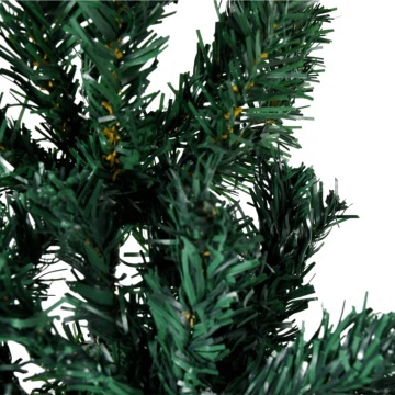 Jumătate brad de Crăciun subțire cu suport, verde, 120 cm - Img 8