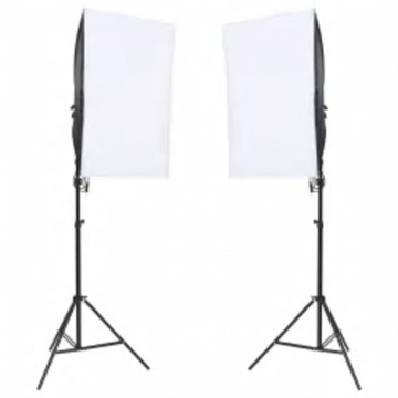 Kit studio foto cu set de lumină și fundal - Img 2