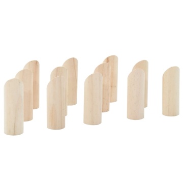 Kubb Set jocuri cu numere 13 piese geantă de transport lemn masiv pin - Img 8