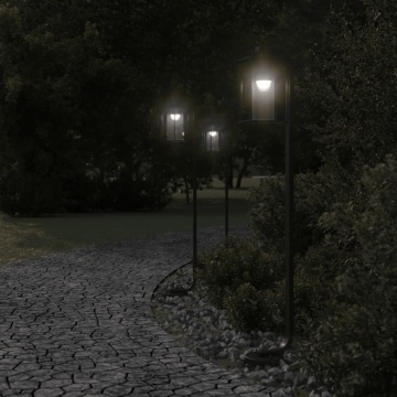 Lampă exterioară de podea, negru, 100 cm, oțel inoxidabil - Img 3