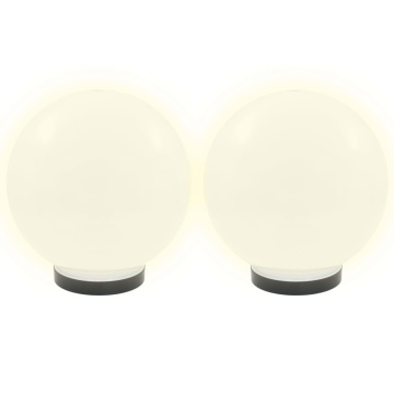 Lămpi bol cu LED 2 buc, sferice, 25 cm, PMMA - Img 3