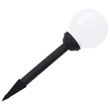 Lămpi solare de exterior cu LED, 4 buc., 15 cm, RGB, sferic - Img 6