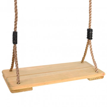 Leagăn de scândură, 200 cm, lemn masiv de pin - Img 7