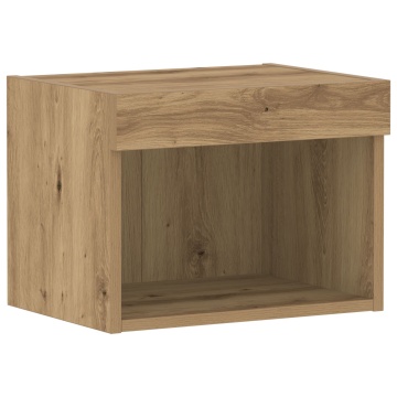 Librărie Wall cu Luminile LED Stejar Artisan 40x30x30 cm - Img 2