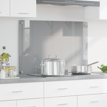 Lumină backsplash pentru bucătărie Gri deschis 90x60x0,6 cm din sticlă securizată - Img 1