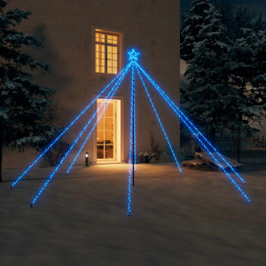 Lumini brad de Crăciun 576 LED-uri albastru 3,6 m int./ext. - Img 1