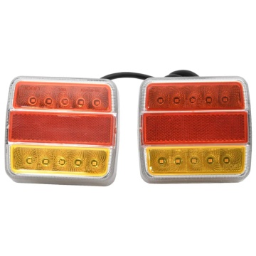 Lumini pentru remorcă, 2 buc., roșu, 10,5x7,5x10 cm bec LED 12V - Img 3