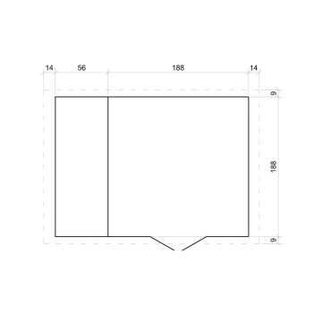 Magazie de grădină din lemn 9 ft x 7 ft x H7 ft / 4,47 m2 (capacitate 2 m3) - fara podele M386C - Img 8
