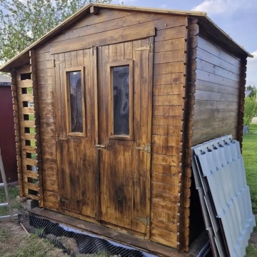 Magazie de grădină din lemn 9 ft x 7 ft x H7 ft / 4,47 m2 (capacitate 2 m3) - fara podele M386C - Img 10
