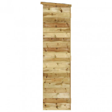 Magazie de grădină pentru scule, 163x50x171 cm, lemn masiv pin - Img 4