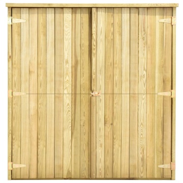 Magazie unelte de grădină, 163x50x171 cm, lemn pin tratat - Img 3