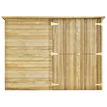 Magazie unelte de grădină, 232x110x170 cm, lemn pin tratat - Img 3