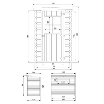 Magazin de gradina din lemn TIMBELA M306 - 2,63 m2 - Img 6