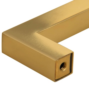 Mânere de dulap, 10 buc., auriu, 160 mm, oțel inoxidabil - Img 7