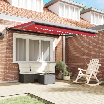 Marcheza retractabilă automată roșie 300x250 cm, Țesătură de înlocuire pentru marcheza cu cadru de 3x2,5 m roșie - Img 3