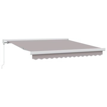 Marchiză Manuală Retractabilă Gri Deschis 350x250 cm, Cadrul de înlocuire pentru 3.5x2.5 m Gri Deschis - Img 2