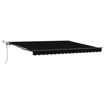 Marchiză Retractabilă Automată cu LED Neagră 400x350 cm, Lentilă de înlocuire pentru marchiză 4x3,5 m Neagră - Img 2